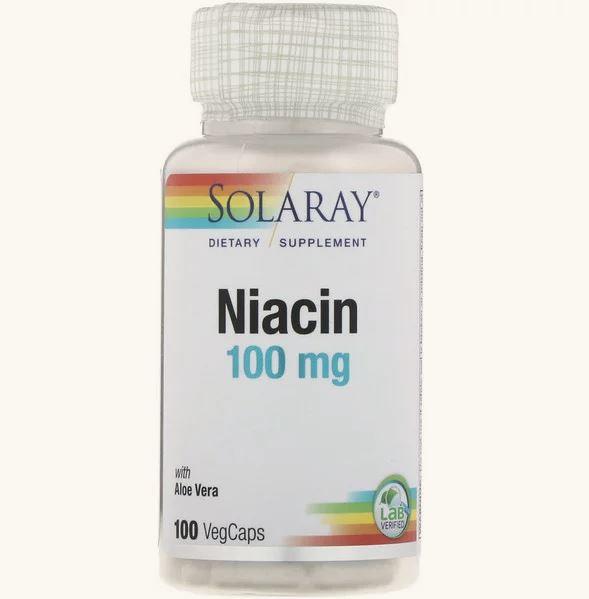 Solaray,Niacin 菸鹼酸 100mg 100粒素食膠囊 維他命Vitamin B3 (美國原廠，非基改)