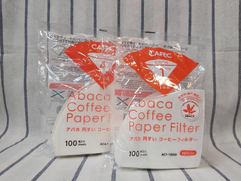 ~Hola Cafe~ CAFEC 三洋 麻纖錐形漂白濾紙 100入1-2杯 1-4杯 AC4-100W 錐形濾紙