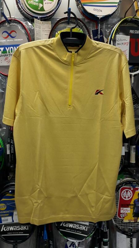 總統高爾夫(自取可刷國旅卡) KASCO TKC-P09 黃色 高領 短袖 快速 排汗衣 日本 TORAY 纖維