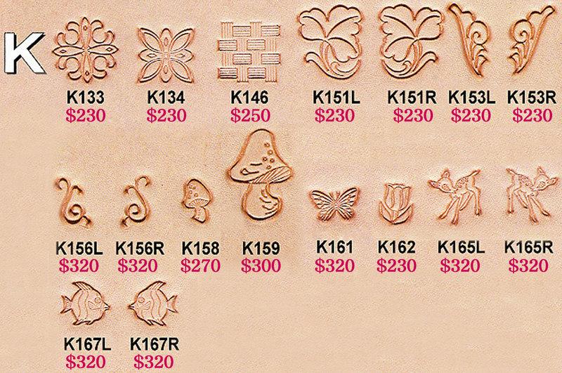 【匠心手工皮雕坊】日本Craft印花工具K系列(特殊)_皮革 皮標 打字 印花 印字