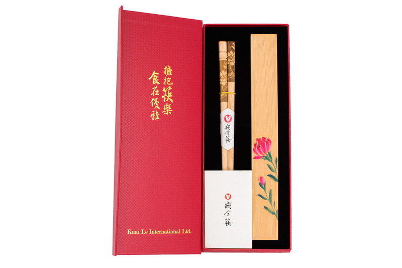【嵌合筷】【康乃馨國畫筷子禮盒】給媽媽最好的禮物