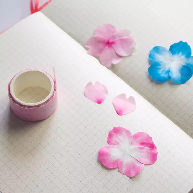 日本水彩櫻花淡香花瓣和紙膠帶 手帳貼紙素材櫻花小清新和風日記拼貼膠帶diy裝飾