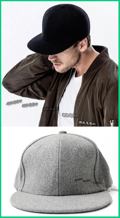 高CP值高磅數 完美版型 時尚 毛呢 風格 純色 潮帽 平沿帽 嘻哈帽 棒球帽 帽子 SNAPBACK NEW ERA