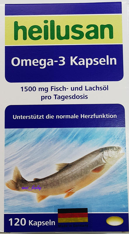 效期到 2025.01【德國 Heilusan 好立善】純淨深海鮭魚油120粒 TG型態魚油