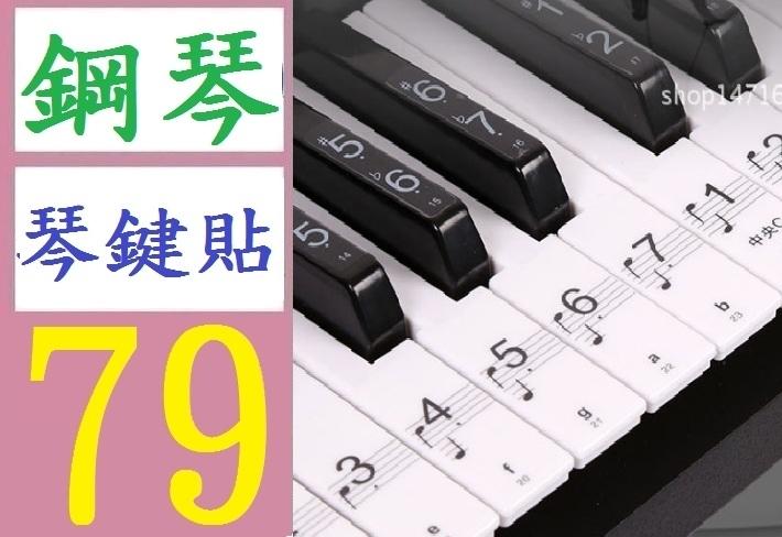 【台灣現貨免等】黑鍵貼88鍵 61鍵54鍵透明五線譜簡譜琴鍵貼紙鋼琴 電子琴鍵盤貼 鋼琴貼紙