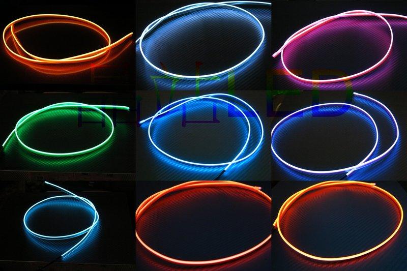 新二代 冷光線 導光條  導光線 冷光管 發亮線 12V 1米長 車內裝飾品 多種顏色 可彎曲 可剪裁 紫光 音響裝飾燈