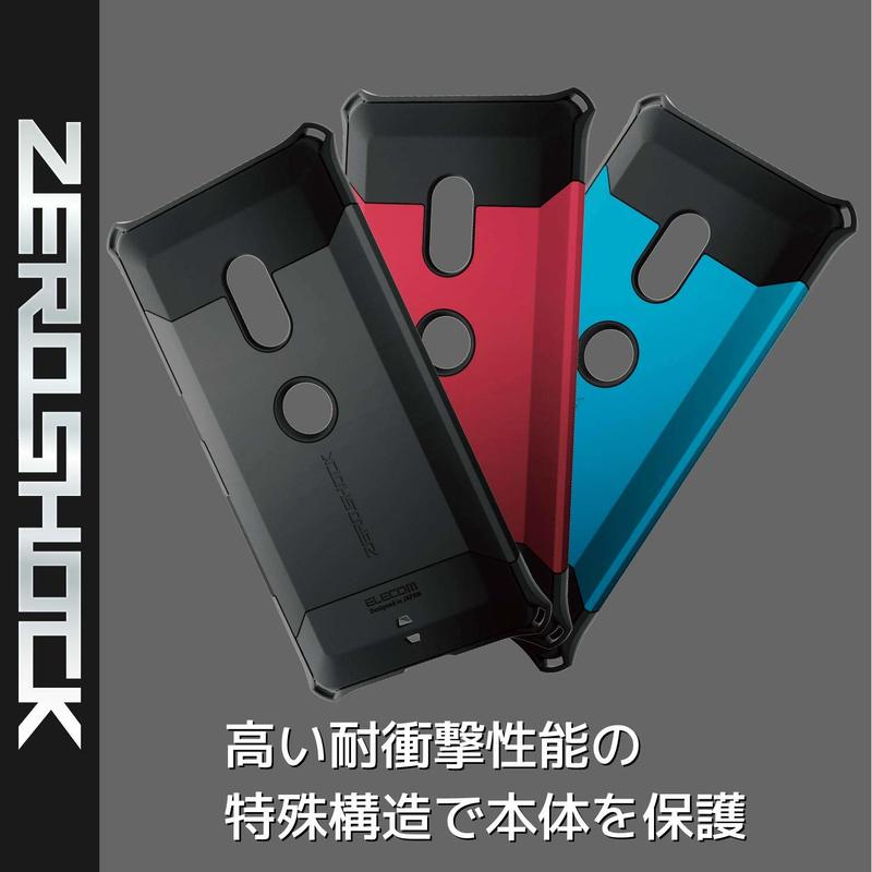 〔SE〕日本 ELECOM Sony Xperia XZ3 抗衝擊吸收蜂巢式保護殼PM-XZ3ZERO黑 紅 藍