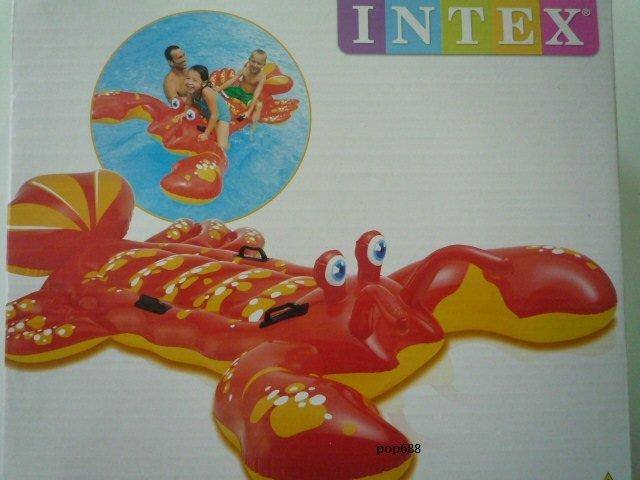 INTEX57528 原廠 雙人大龍蝦坐騎213cm*137cm送修補貼兒童幼兒游泳玩水戲水可愛動物坐騎
