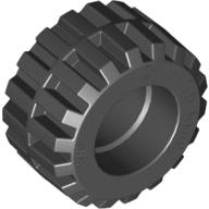 全新LEGO樂高黑色輪胎【87697】Tire 21mm D. x 12mm (F11) 4568644 可搭6014框