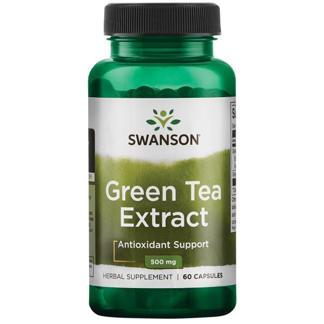 【 Swanson 】綠茶萃取 Green Tea Extract 含60％多酚 500 mg 60 顆