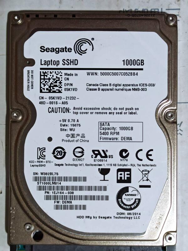 二手SEAGATE ST1000LM014-1EJ164 1TB  2.5 筆電硬碟內容詳看