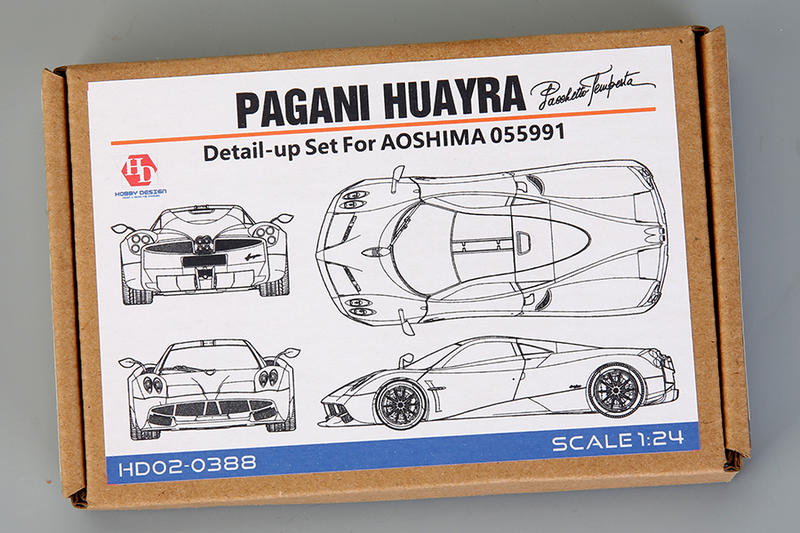 【傑作坊】(停產)Hobby Design HD02-0388 1/24 Pagani Huayra改套