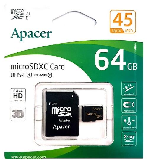 24小時內出貨 Apacer 宇詹 microSD 64g記憶卡U1-64G 記憶卡 現貨