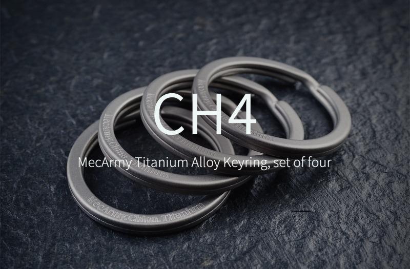 【電筒小鋪】MecArmy CH4 鈦合金鑰匙圈(4個一組)