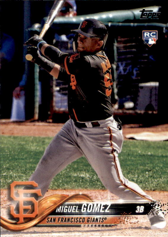 2018 Topps Update #US194 Miguel Gomez RC 巨人隊