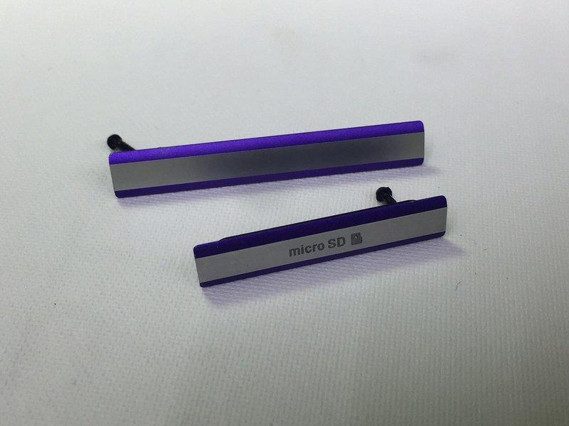【三重3C】SONY Z2 紫色原廠防塵蓋(2件一組) 防塵塞 USB防水蓋充電孔蓋 SIM孔蓋塞蓋 D6503
