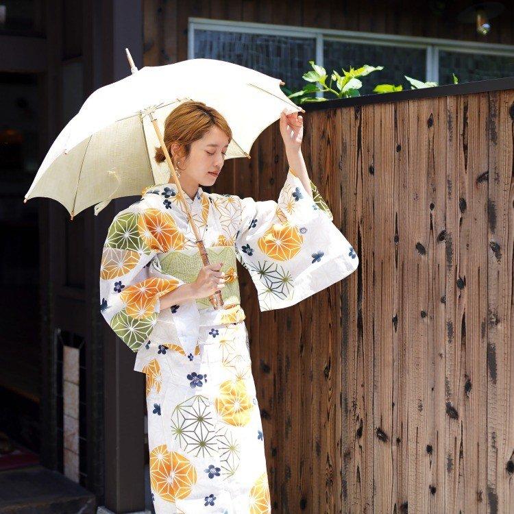 01女日本全棉和服浴衣 正統穿法 古典花色 單件