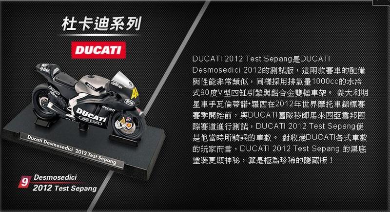 【阿田小鋪】經典重機9號車DUCATI 2012 Test Sepang 7-11世界摩托車錦標賽瓦倫蒂諾羅西另有證件套