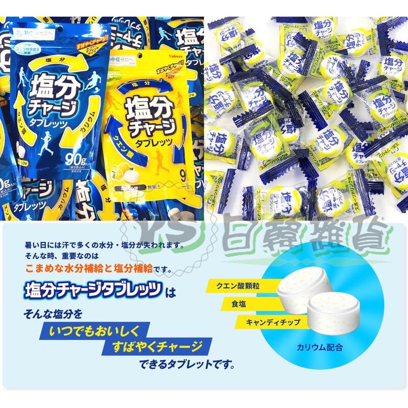 日本 Kabaya 卡巴塩分 補給鹽糖 鹽錠 補給錠 水份 原味 檸檬 鹽錠 運動 戶外