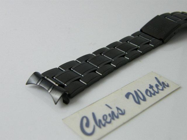 錶錶屋 14mm 18mm 20mm  有效替代各式相容原廠錶帶的彎頭pvd黑色不銹鋼