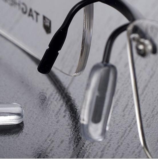 【1對】♬「一字型」插入式矽膠鼻墊（部份 TAG Heuer、berlin 眼鏡適用） 一字形透明直插式 套入式