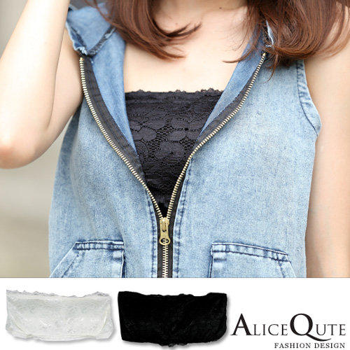 Alice Qute 性感蕾絲胸罩Bra可拆後扣式內搭小可愛．2色。現貨+預購。