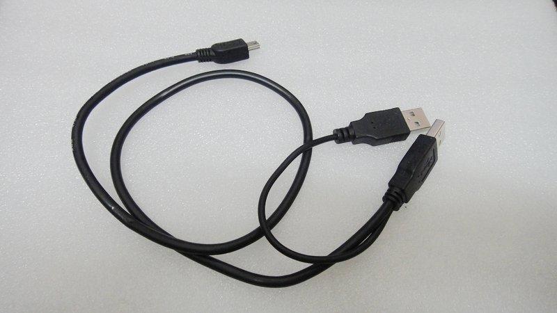全新 2A公 Mini 5 PIN USB2.0 Y型 USB傳輸線 2.5吋" 3.5吋" 硬碟 外接盒 電源線