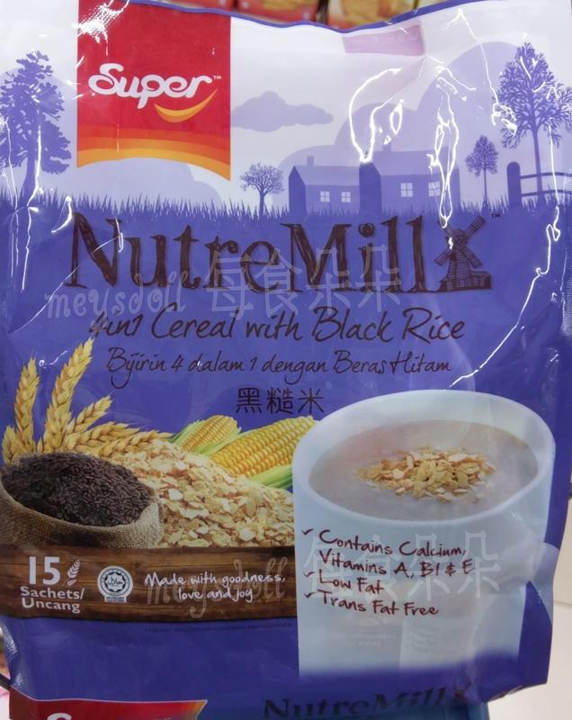 ( 30克 x 15包 ) 馬來西亞 Super 超級 4 合1 即泡 營養麥片 ( 黑糙米 )