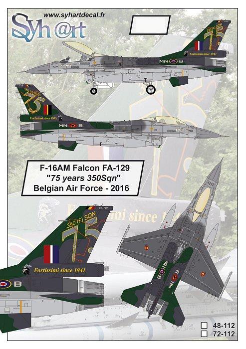 Syhart_1/48_Belgian AF F-16AM 350隊 75週年紀念_48-112