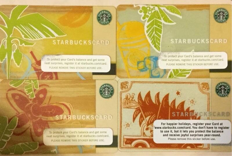 美國帶回 台灣沒有  Starbucks星巴克 gift card 全新未儲值禮物卡 共4款