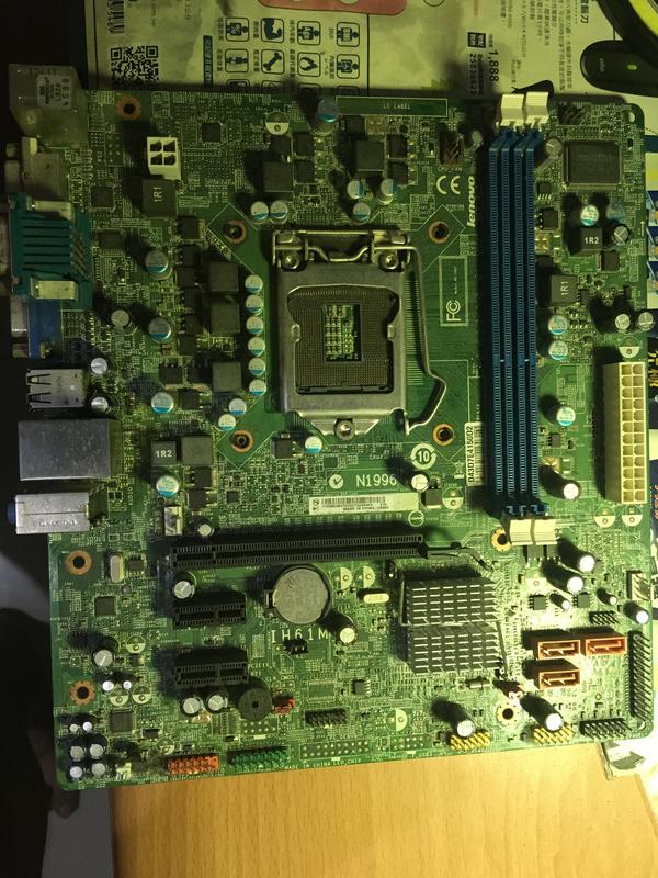 ㊣1193㊣故障 Lenovo iH61M 主機板 VER:4.2版 1155 腳位 DDR3 針腳偏 可議價 MB