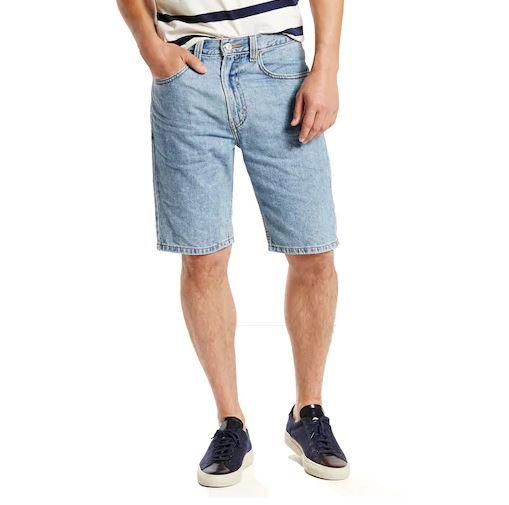 【29-44腰百搭款】美國Levi s 505 Shorts 淺藍 石洗 重磅 經典直筒 丹寧 5分休閒短褲 牛仔短褲