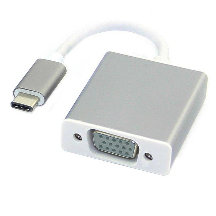 Type-C轉VGA 銀色 USB-C公轉VGA母 Chromebook MAC Surface適用轉接器 UC-317