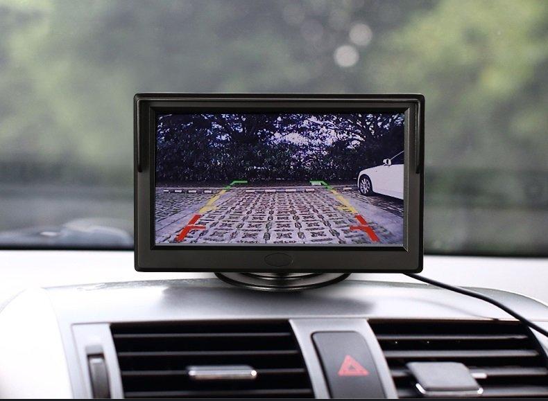 車載5寸顯示器汽車攝像像頭倒車影像倒車顯示器av視頻小螢幕(不含鏡頭)