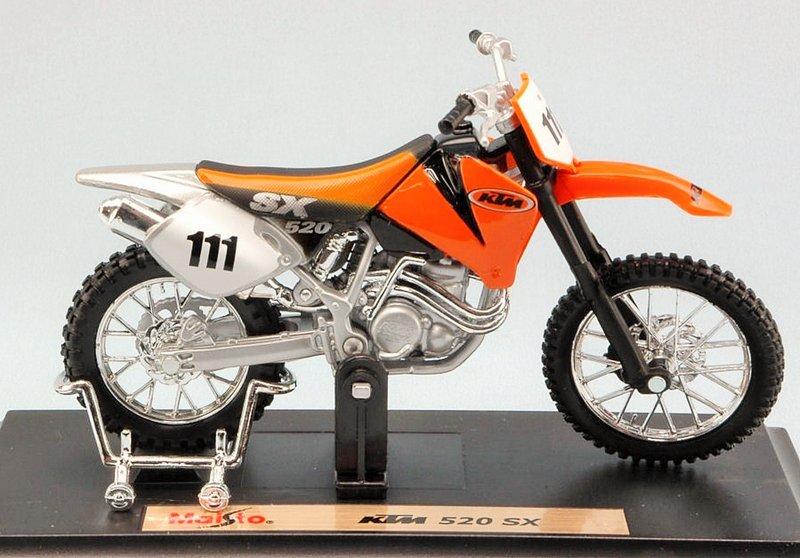 【Maisto精品車模】KTM 520 SX 橘色 摩托車模型 越野機車模型 尺寸1/18