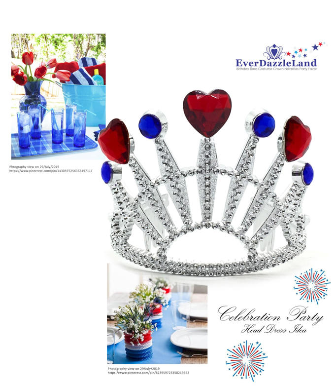 ✨EverDazzleLand✨歡慶雙十紅白藍國慶主題派對-活潑勝利女神完美魅力皇冠