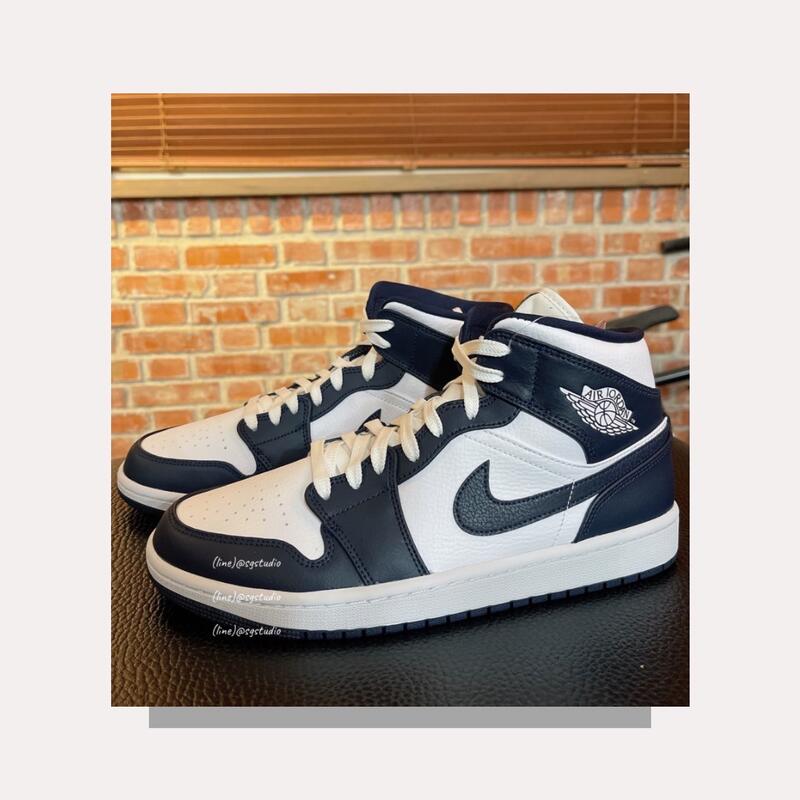 S.G Air Jordan 1 Mid Obsidian 554724-174 黑曜石深藍金標AJ1 中筒