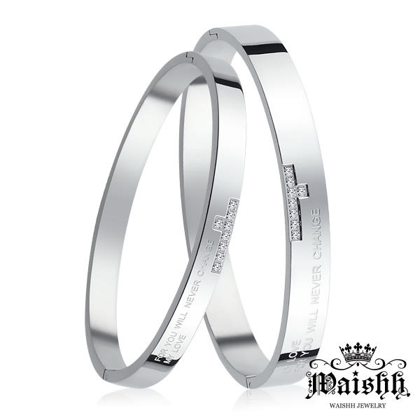 情侶手環 ✠ Waishh ✠ 堅信愛情 白鋼手環【單個價】【CLS001】
