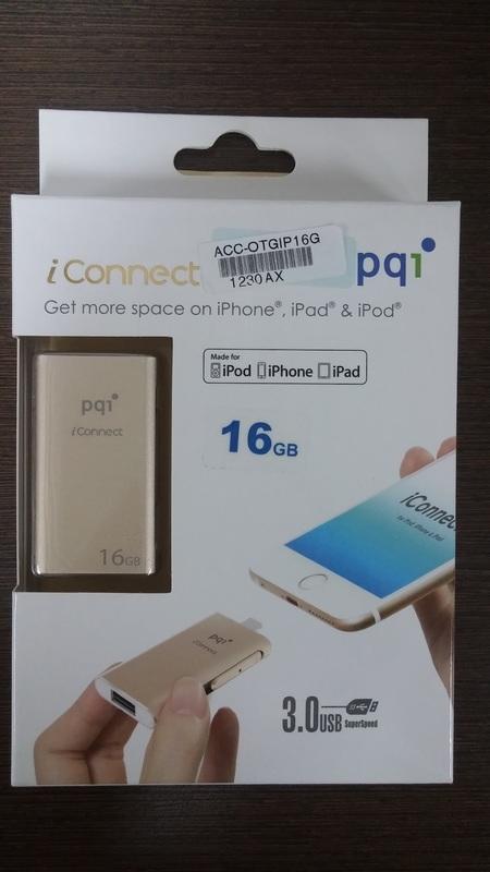 PQI iConnect 蘋果OTG專用超速雙享碟 16GB USB 3.0 蘋果MFi認證通過