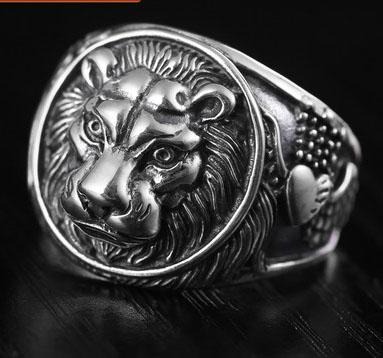 925銀復古獅子戒指