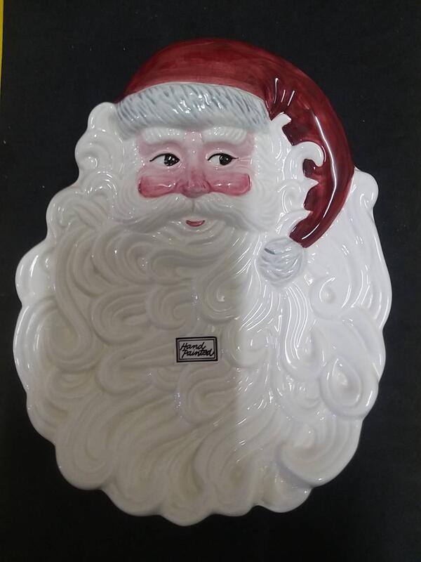 台灣現貨 聖誕老公公 造型彩繪瓷盤 聖誕節限量版 實用 裝飾 交換禮物