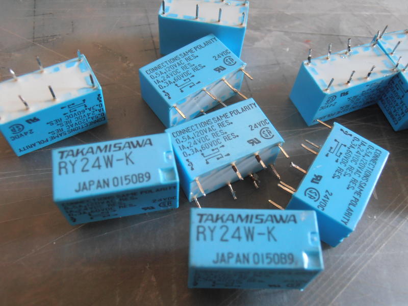12PCS一標  RY24W-K  拆板料 如圖 24V  POWER 繼電器  DIP8 TAKAMISAWA