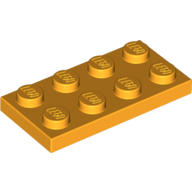 全新LEGO樂高薄板 3020 6097511 亮橘色 Plate 2x4 A05