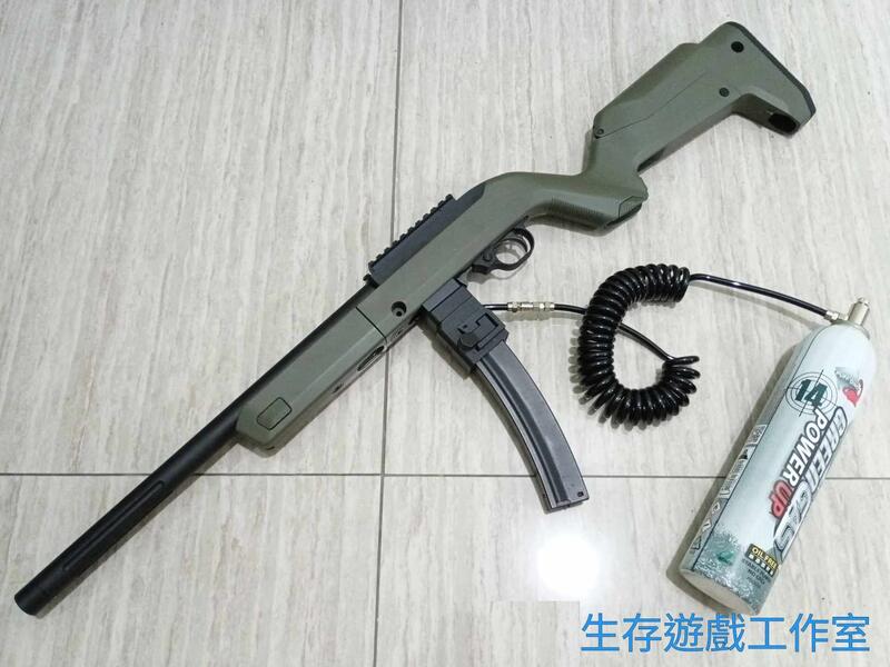 【槍工坊】現貨! BAT173-2 KJ KC02 03瓦斯彈匣轉電動槍MP5彈匣 轉接座附瓦斯軟管3D列印類HPA