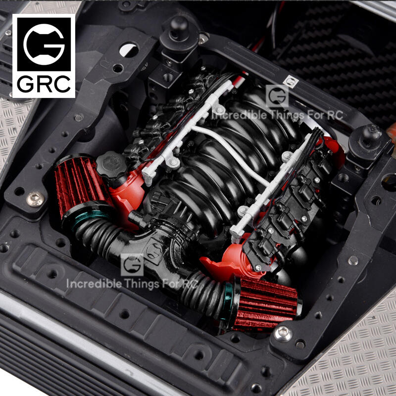 【酷輪坊】GRC V8 仿真發動機風扇散熱器 LS7 不含熱感（紅色)