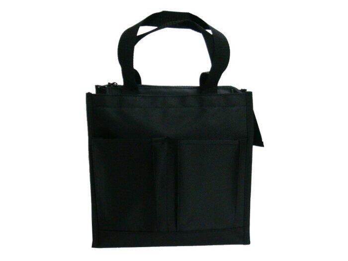 【IMAGEDUCK】M7384-(特價拍品) 直立式前外側手機袋,餐具袋,手提袋,(黑) 台灣製造