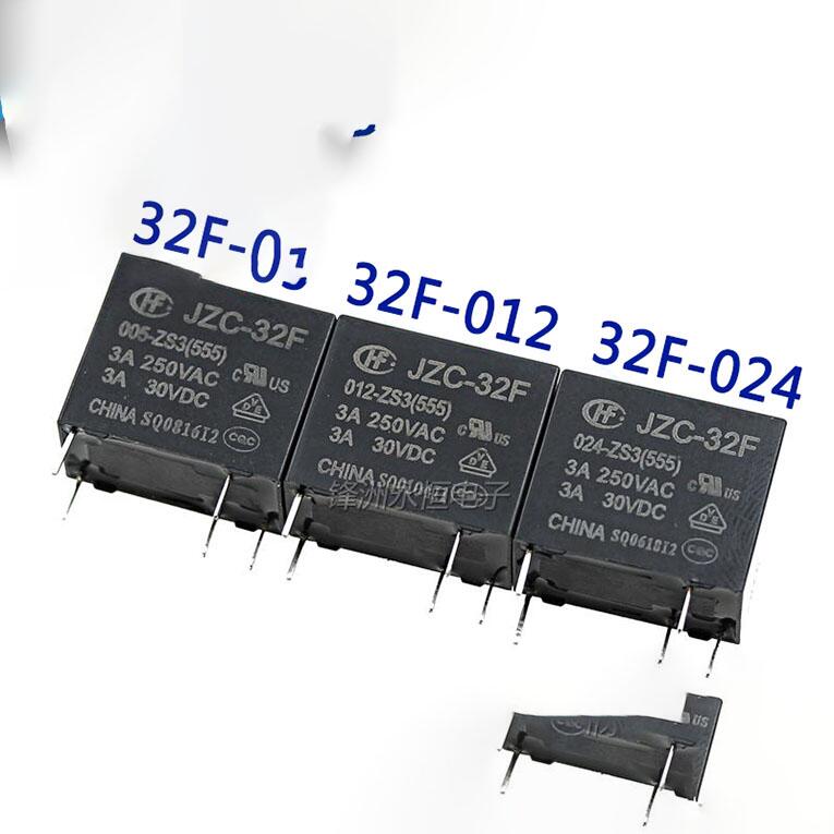 【繼電器】5腳| HF32F- JZC-32F- 005 012 024-ZS -ZS3 3A 宏發繼電器
