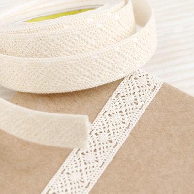 ◎。Bafa。◎ 韓國J&Bobbin~ natural lace tape 自然雜貨 DIY蕾絲棉質膠帶~04(米色)