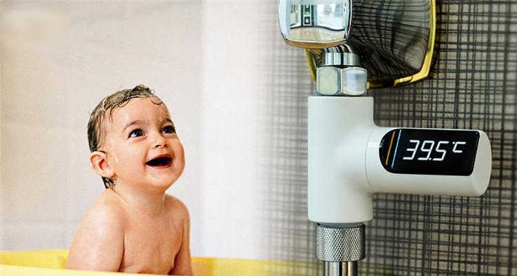 兒童洗澡溫度計 LED溫度計 免電池溫度計 精準洗澡控溫計