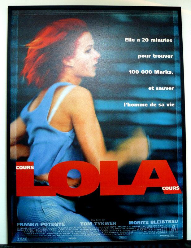 蘿拉快跑 Run Lola Run 法國原版電影海報 [裱框油畫處理]